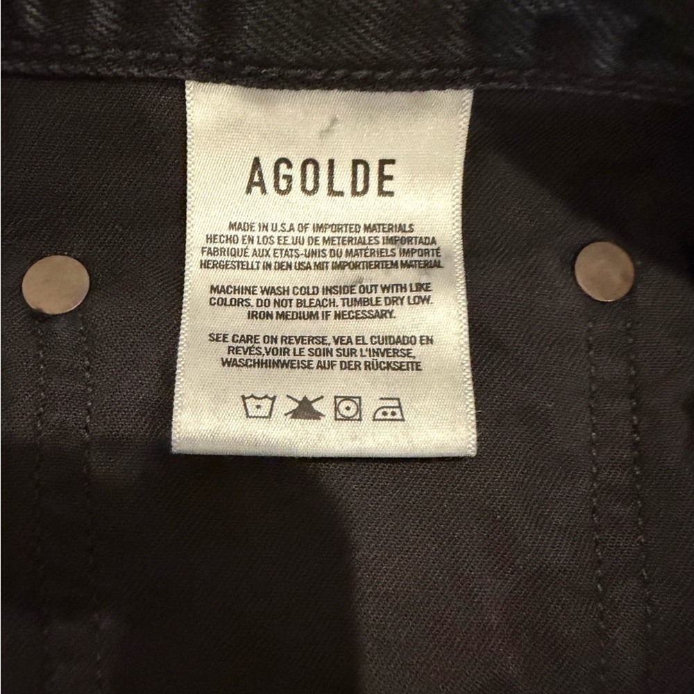Agolde women’s Black Straight Jeans - Picture 8 of 11